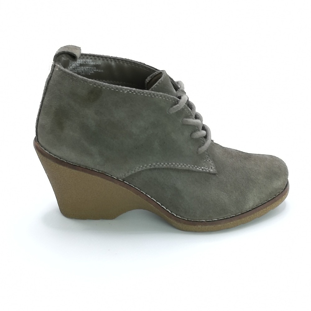 White Mountain‎ Shoes Womens Ankle Boot Bootie Gray Suede Leather Lambert 7.5